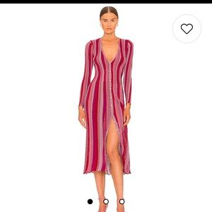 EUC Misa Los Angeles MIDI dress! So vibrant and beautiful, will fit curvy 4-6.